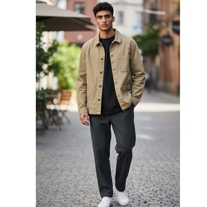 BONOBOS Mens Tan Chore Jacket Utility Workwear Button Up Size L